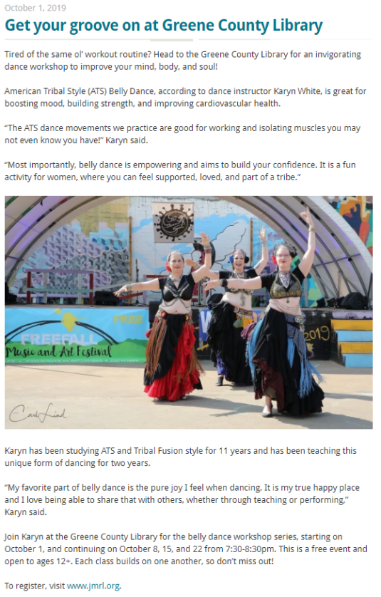 Tribal Belly Dance blog post